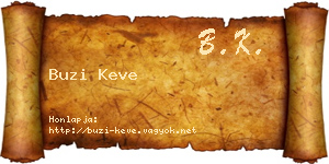 Buzi Keve névjegykártya